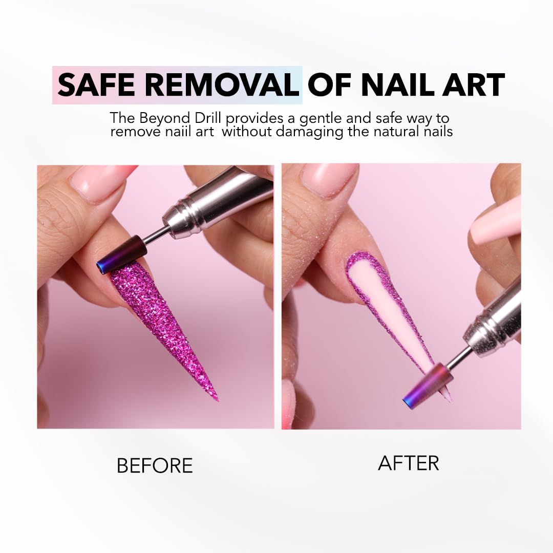 Kiara Sky Beyond Pro Nail Drill — Portable Cordless E-File, 35,000 RPM, 10h Battery