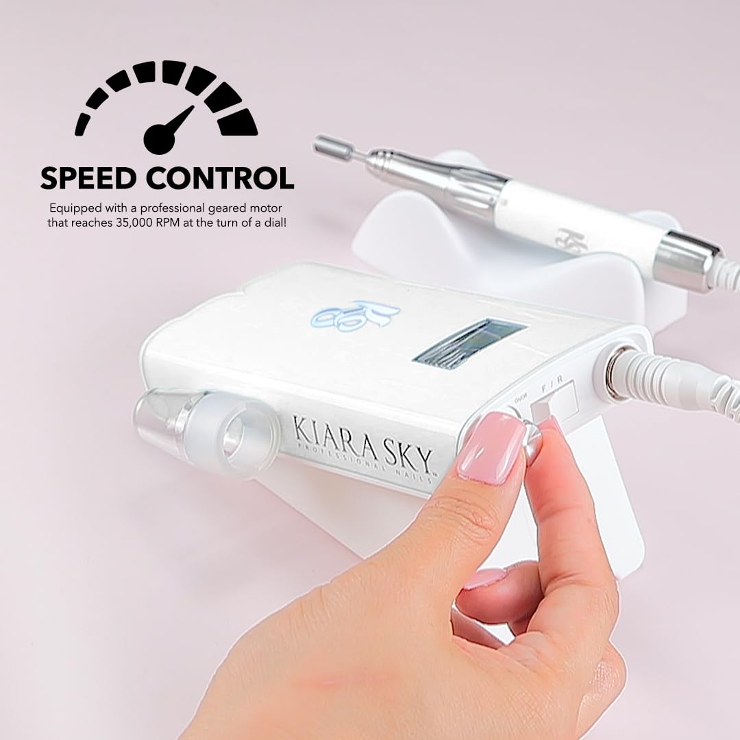 Kiara Sky Beyond Pro Nail Drill — Portable Cordless E-File, 35,000 RPM, 10h Battery