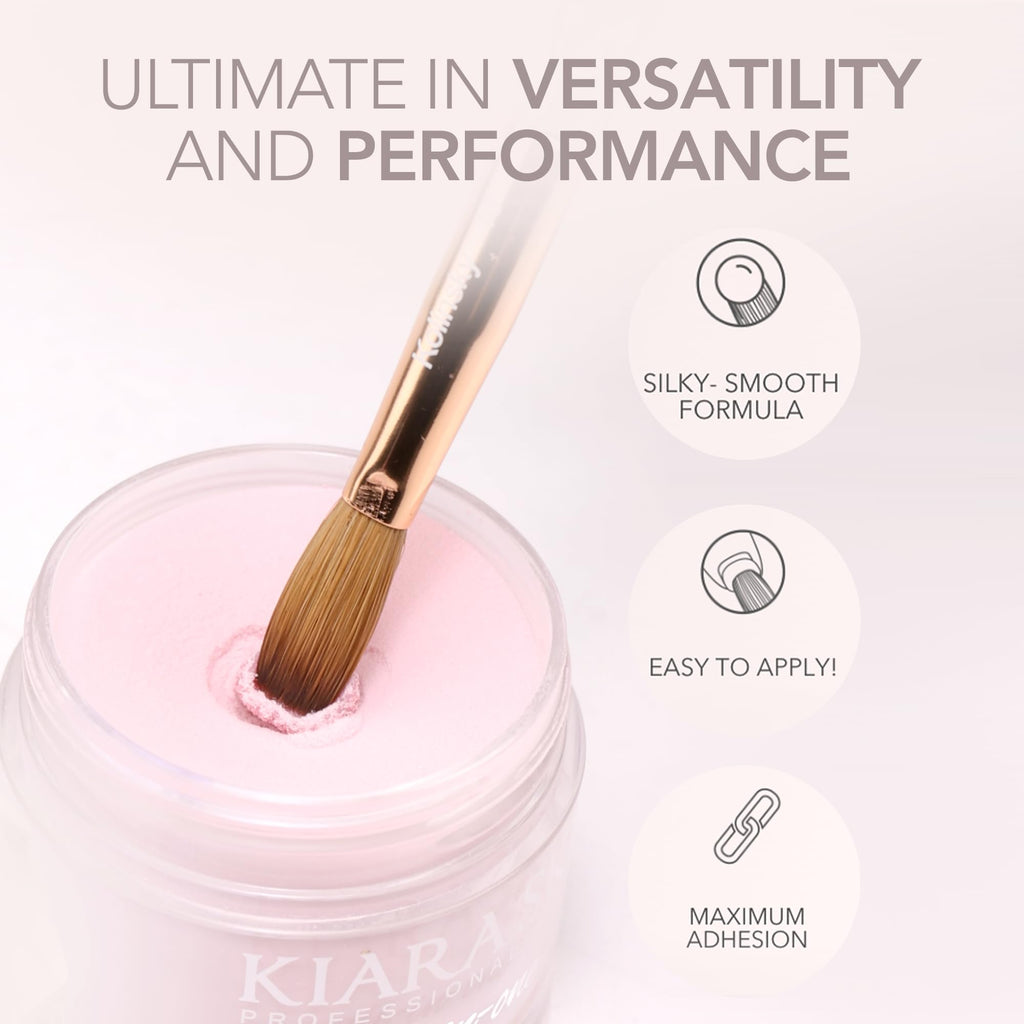 Kiara Sky All-In-One Cover Acrylic Powders – Natural Babe (2 oz) | Nude Base for Nail Art