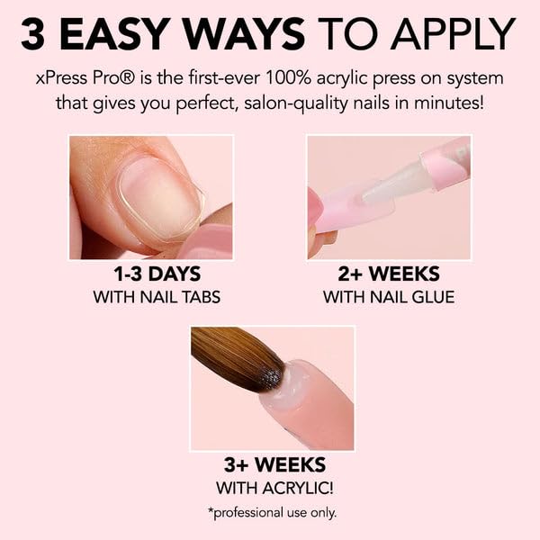 Kiara Sky XPRESS PRO Press On Nails – Almond Medium, Glisten Here | 30-Piece Kit
