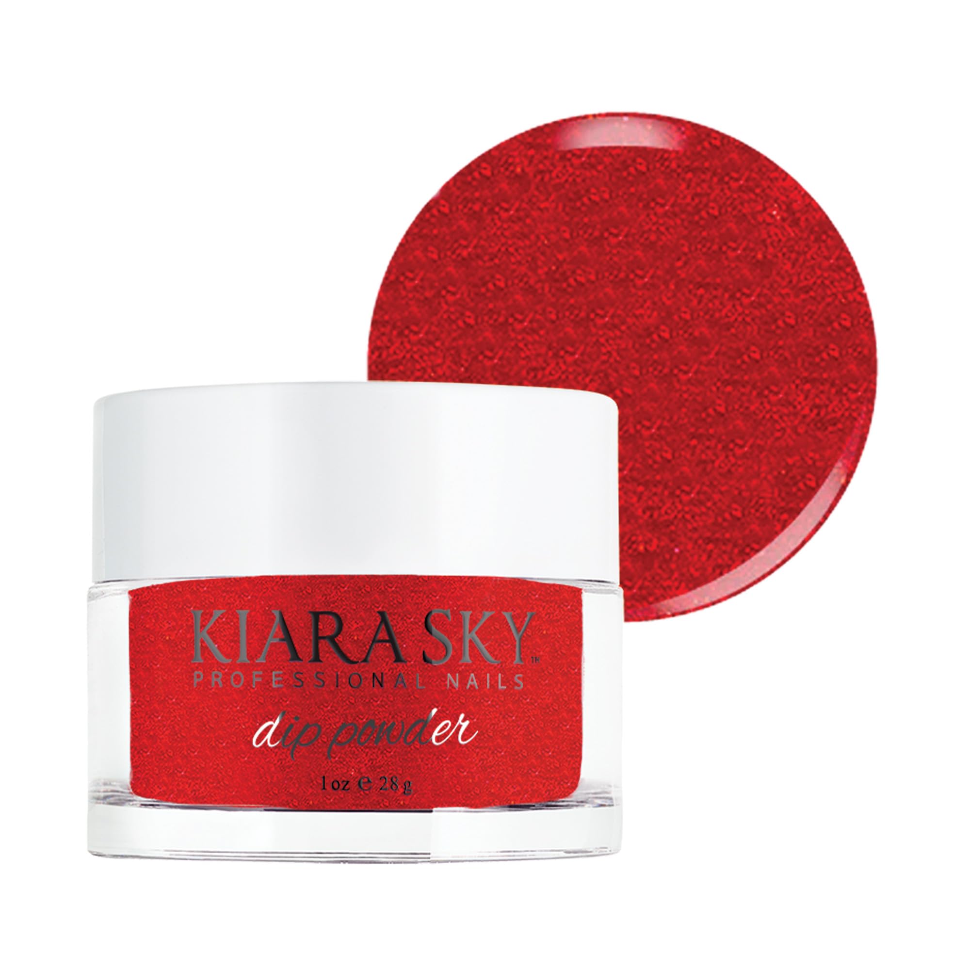 Kiara Sky Dip Powder Red Tones Diablo Shimmer 1 oz – Strong, Lightweight Nails