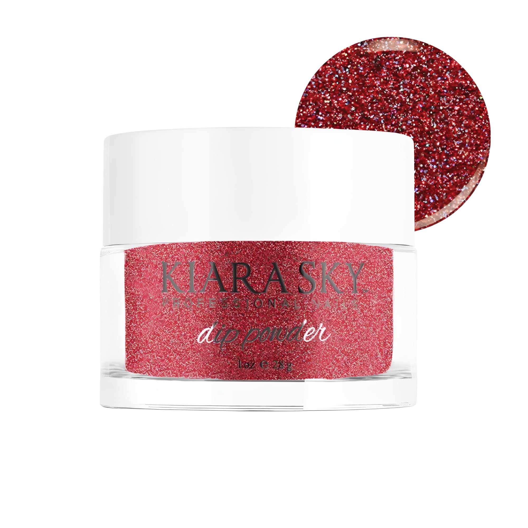 Kiara Sky Dip Powder Red Tones Rage The Night Away Shimmer – 1 oz