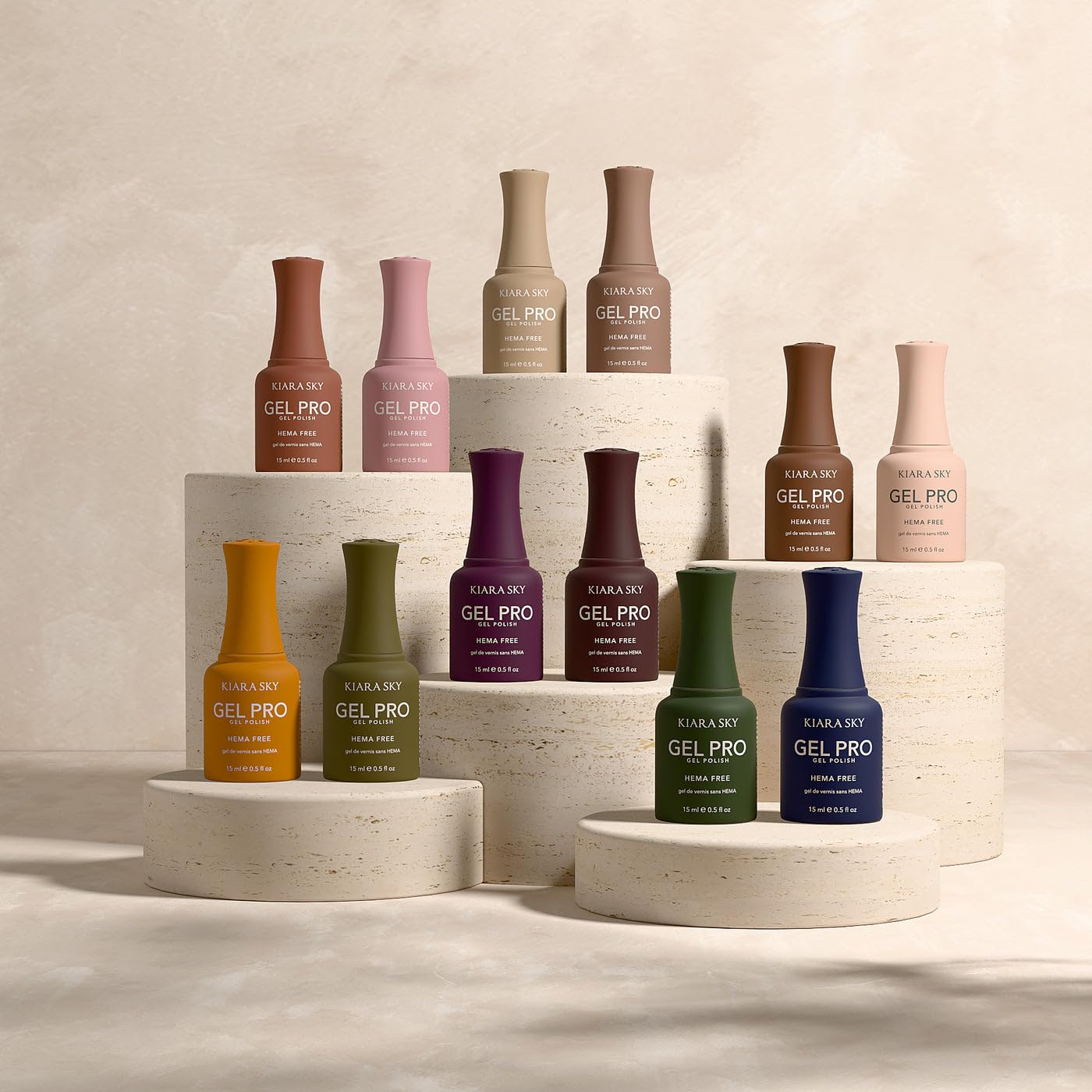 KIARA SKY Gel Pro HEMA-FREE Gel Nail Polish – The Fall Edit, 12 Shades (0.5 Fl Oz Each)