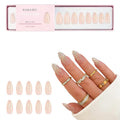 Kiara Sky XPRESS PRO Press On Nails – Almond Medium, Glisten Here | 30-Piece Kit