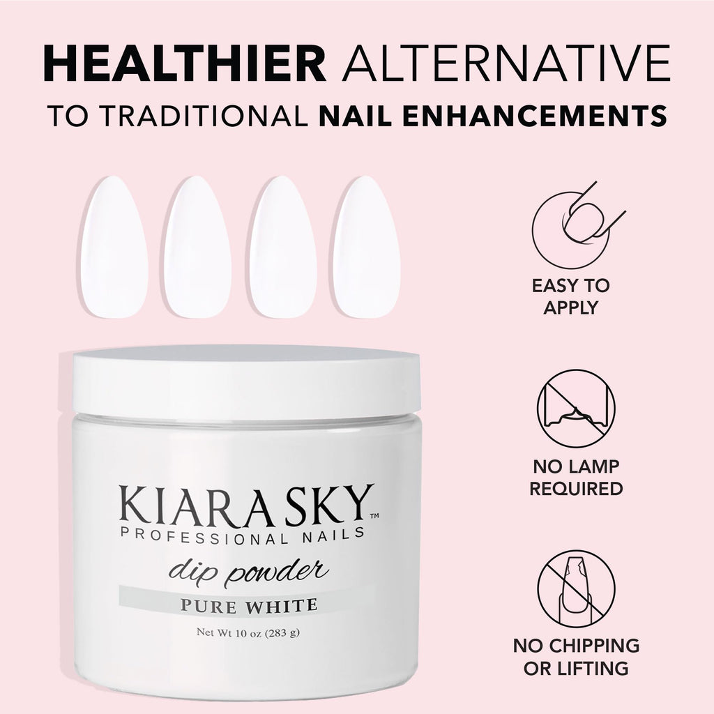 Kiara Sky Dip Powder Essentials 10 oz Refill – Pure White