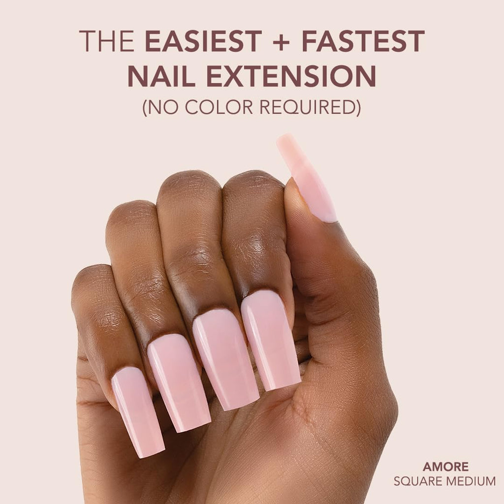 Kiara Sky Square Medium Cover Gelly Tips Amore – Soak Off Pre-Shaped Extensions