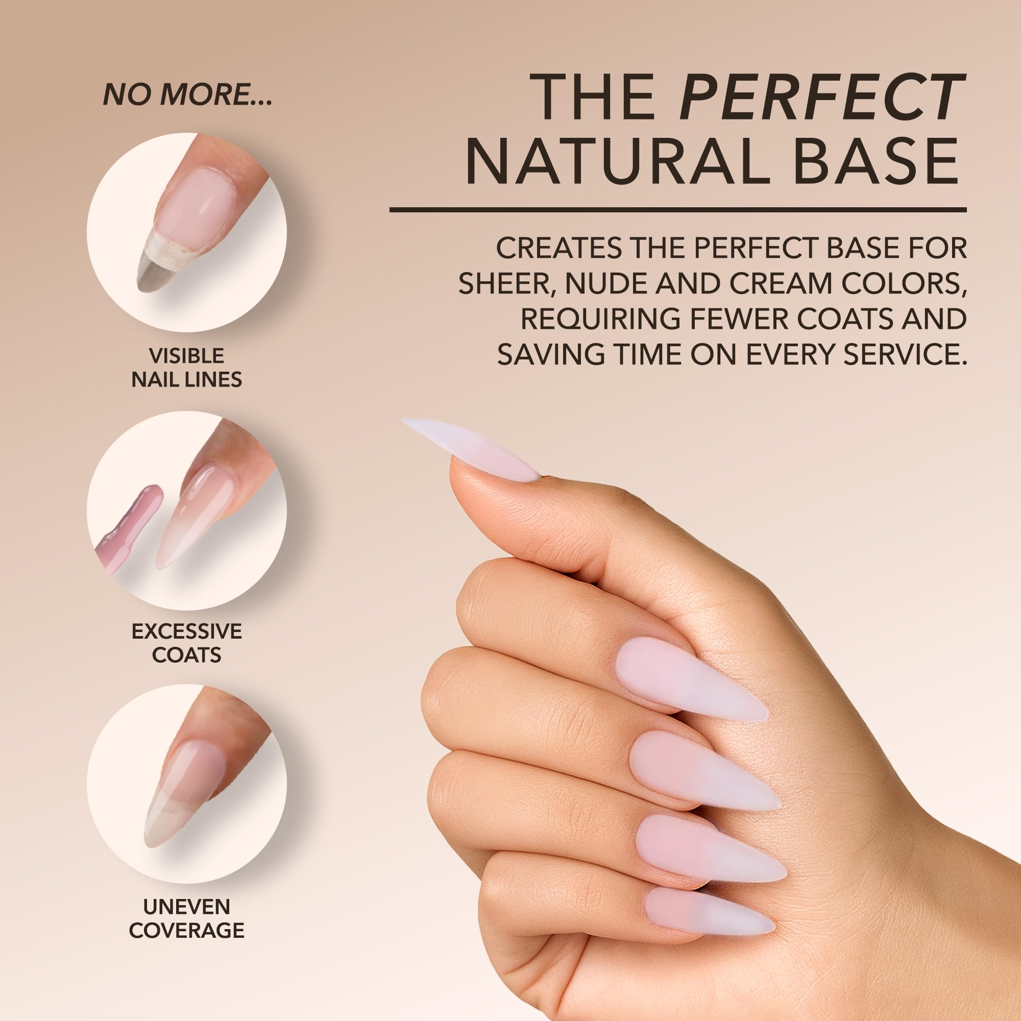 Kiara Sky Natural Cover Gel Extension Tips – 504 Tips, Stiletto XL, True Translucent Design