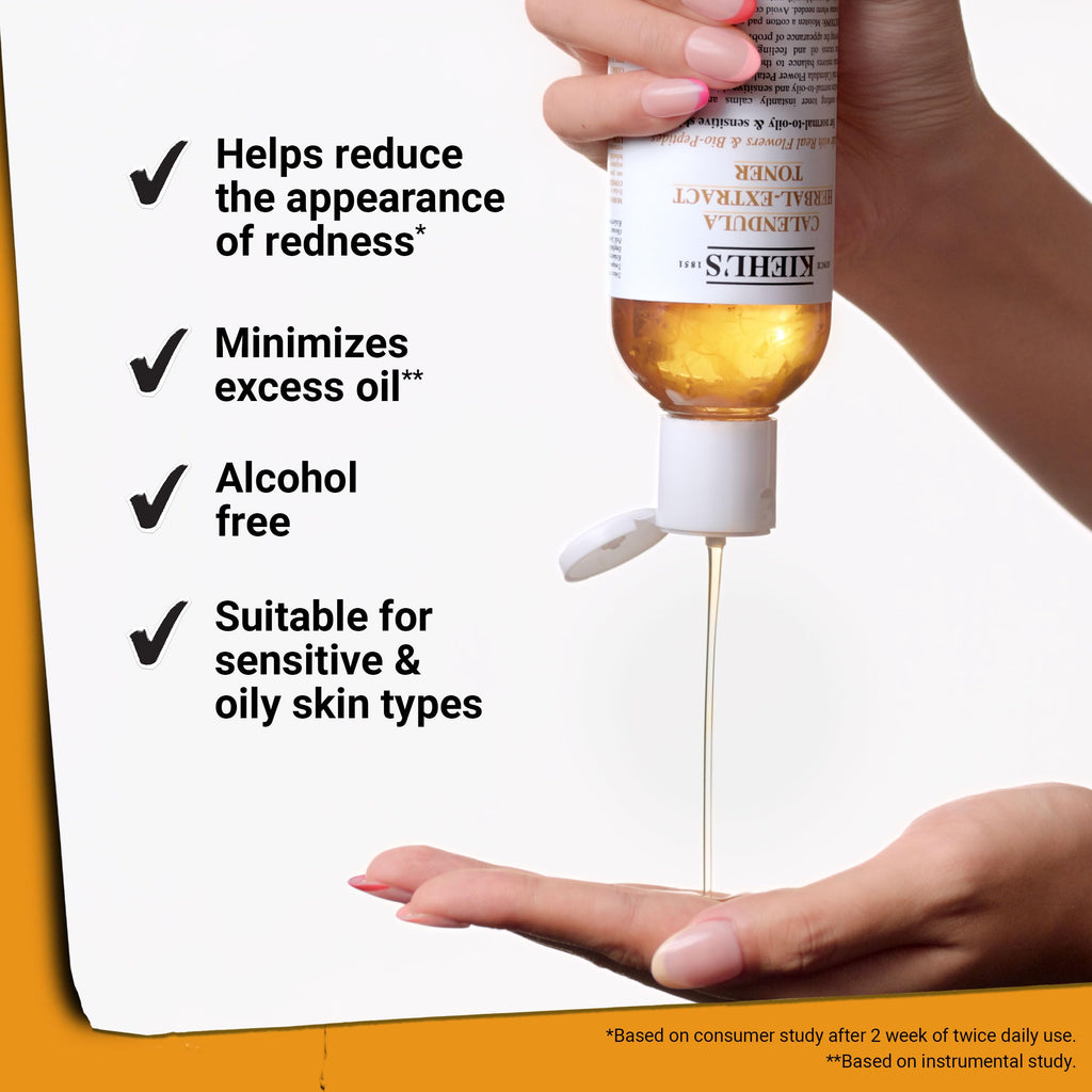 Kiehl's Calendula Alcohol-Free Toner – Soothing for Normal to Oily Skin (4.2 fl oz)