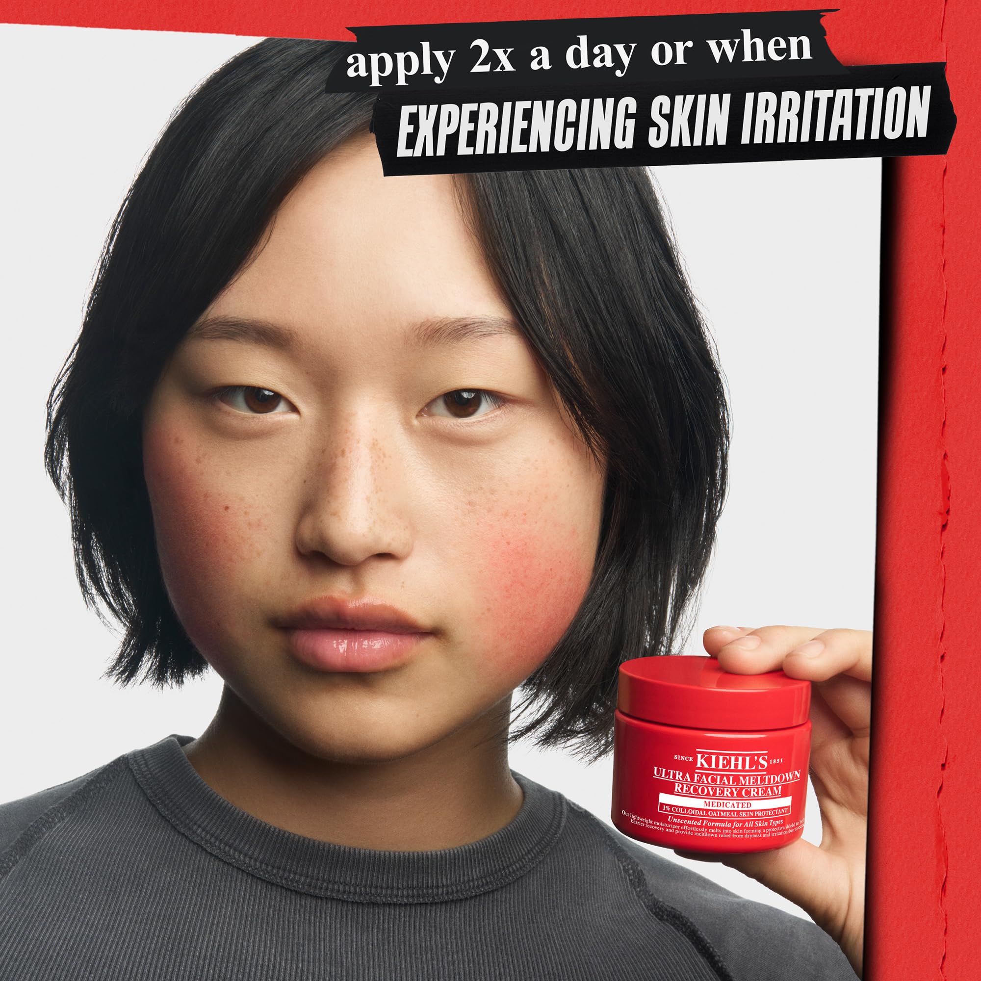 Kiehl's Ultra Facial Recovery Barrier Cream – Lightweight Moisturizing for Dry & Sensitive Skin