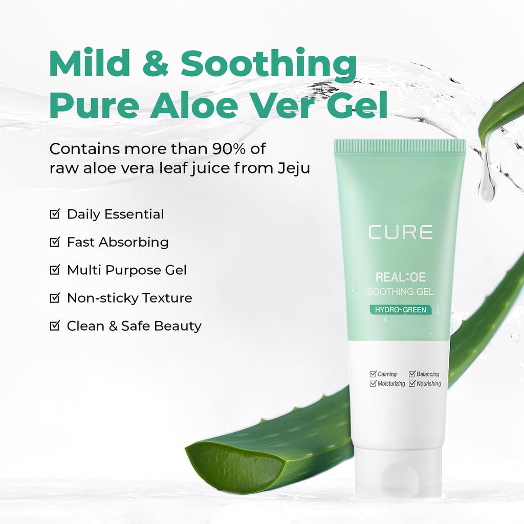 Kim Jeong Moon Aloe CURE Aloe Vera Gel – 90.52% Jeju Leaf Juice, Soothing & Hydrating Korean Skincare (5.07 fl oz)