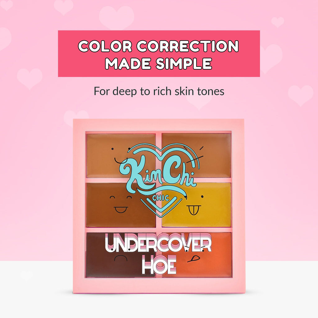Kimchi Chic Undercover Hoe Corrector Palette — Full Coverage Concealer (Deep, 0.25oz) Cruelty-Free