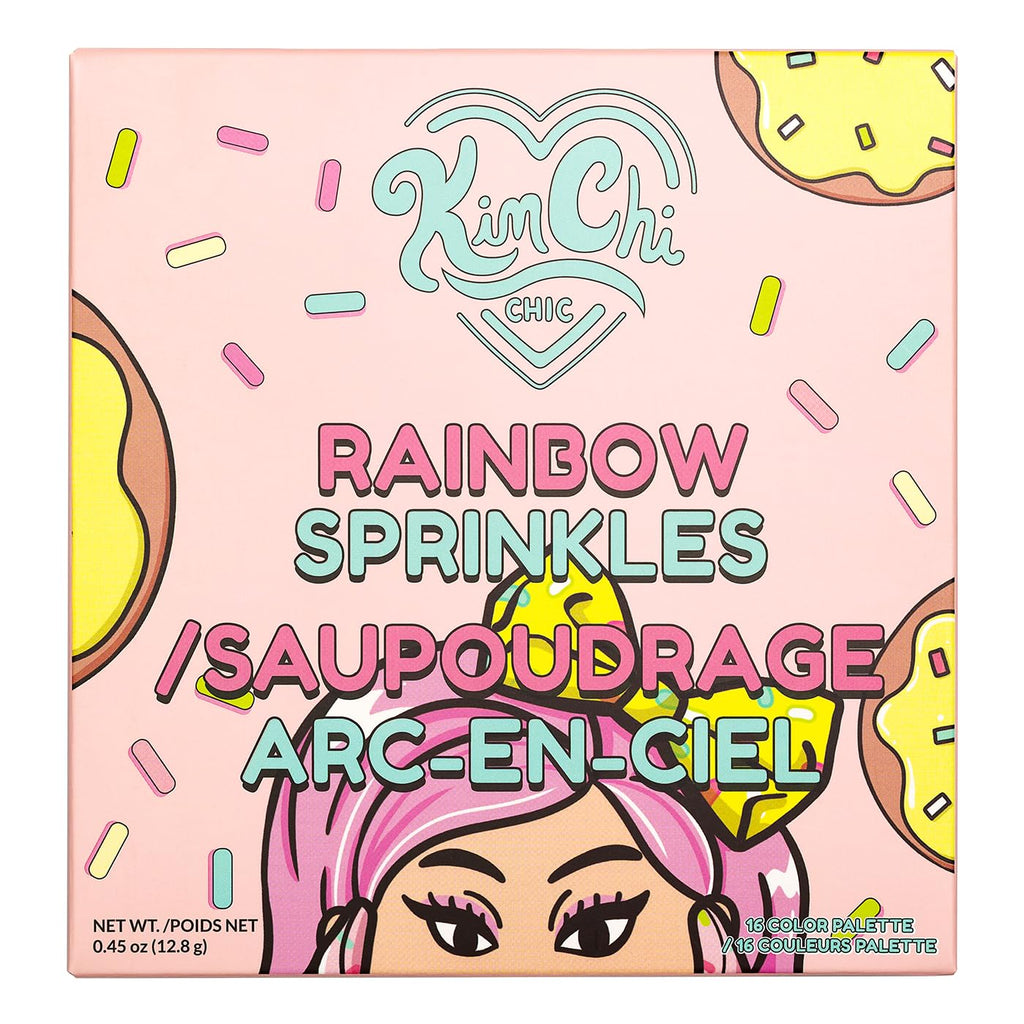 KimChiChic Beauty Donut Collection Eyeshadow Palette – 16 Matte, Pigment & Glitter Shadows