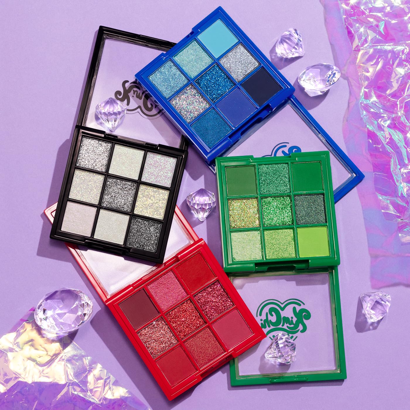 KimChiChic Jewel Collection Emerald Eyeshadow Palette – Pigmented, Blendable, Long-Lasting Matte & Glitter Shades | Cruelty-Free