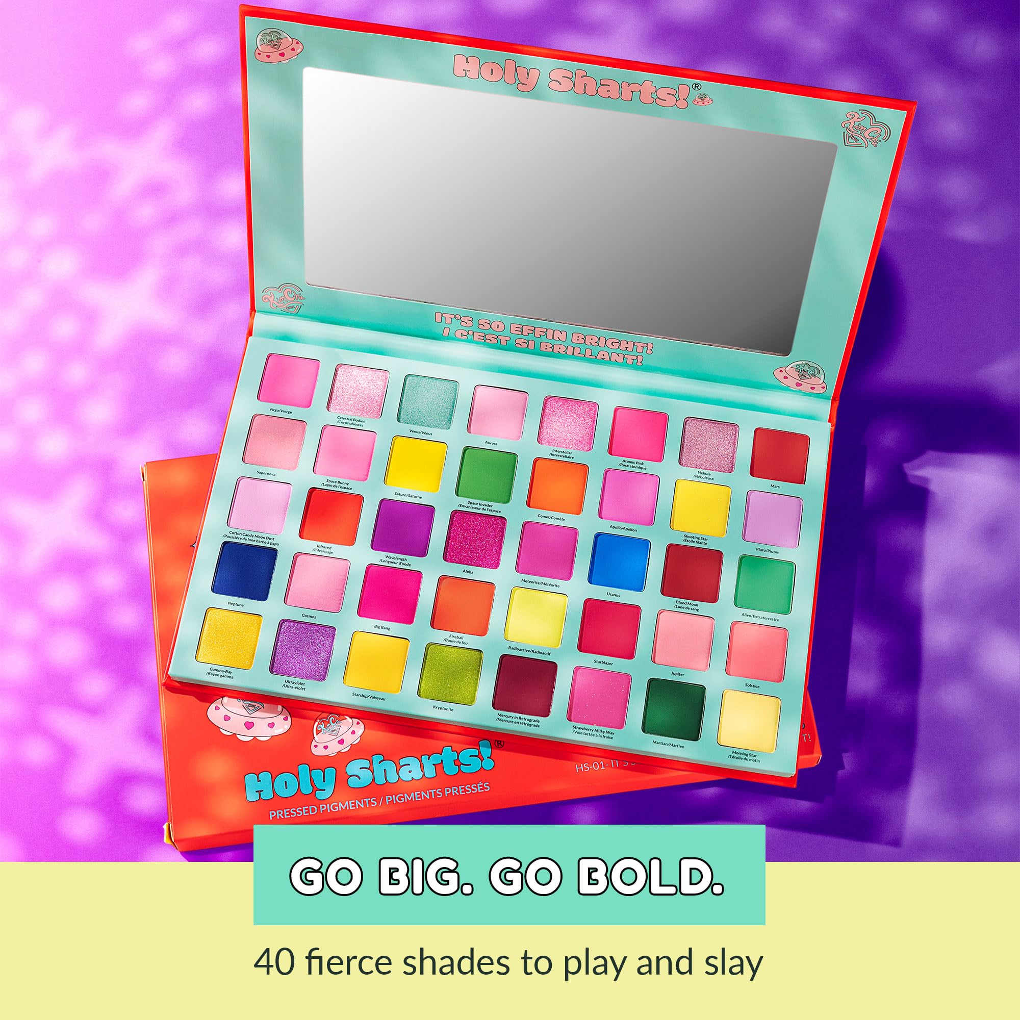 KimChiChic Beauty Holy Sharts Eyeshadow Palette – 40 Colorful, Blendable, Long-Lasting Shades