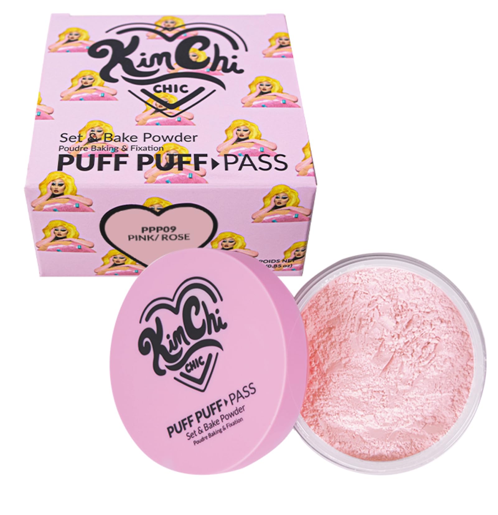 KimChiChic Puff Puff Pass Set & Bake Powder – Pink Loose Setting Powder