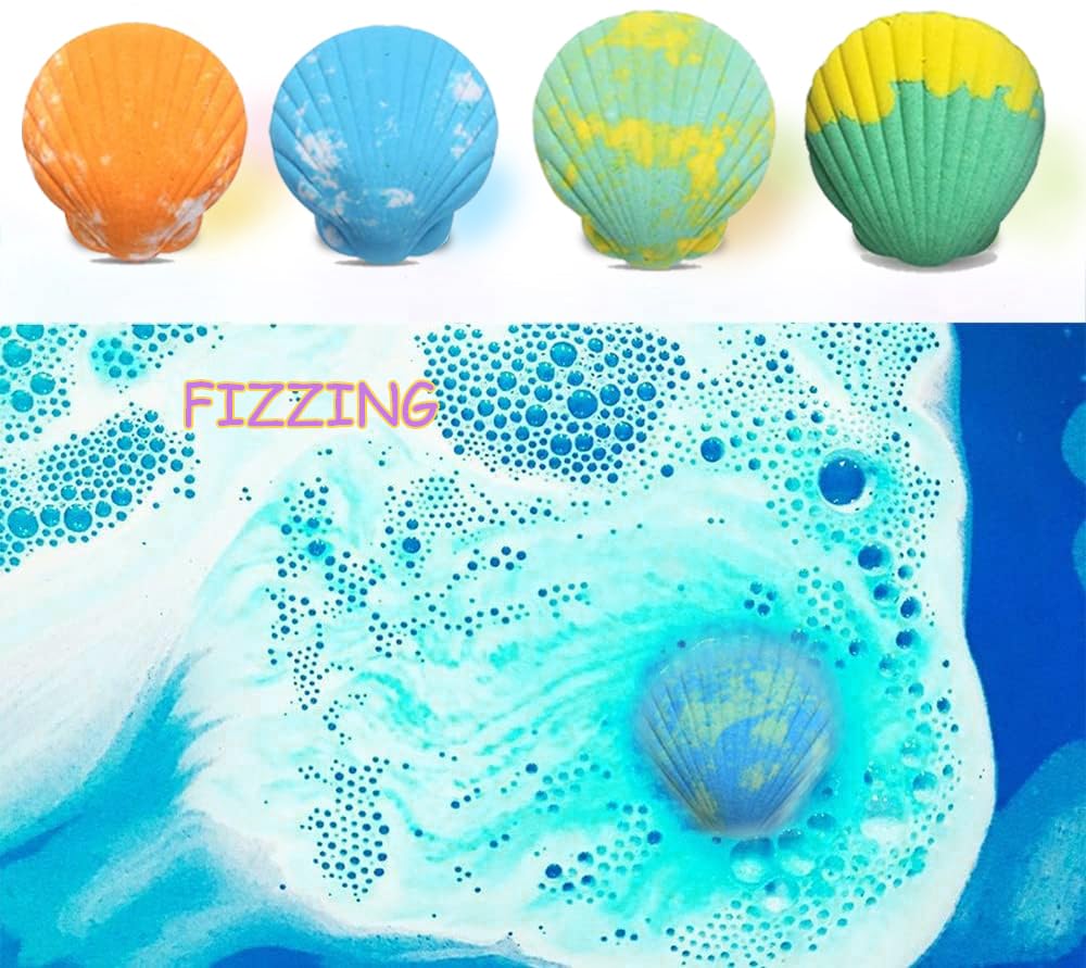Kims Cosiart Kids Bath Bombs with Surprise Marine Animals – 20 Shell Gift Set