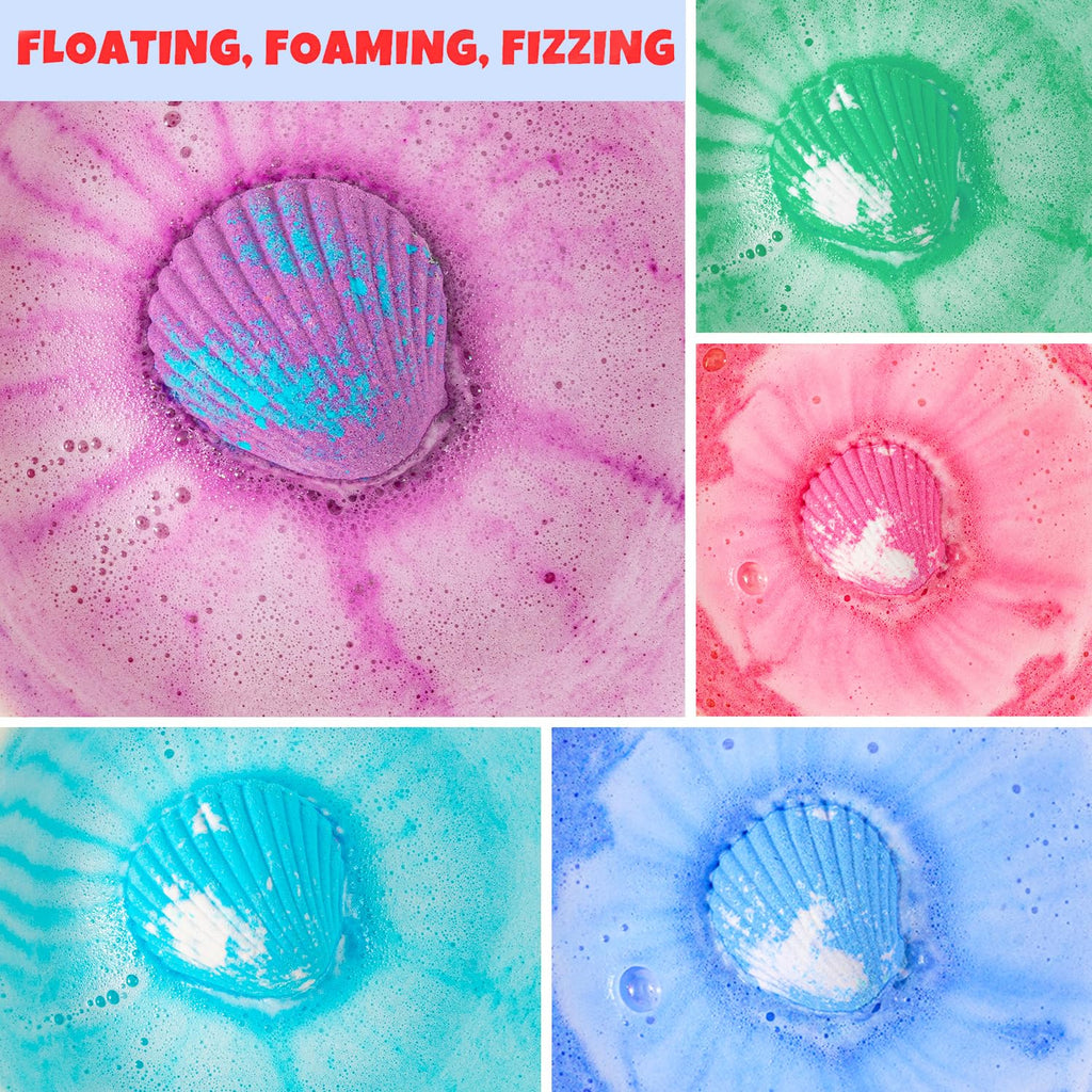 Kims Cosiart Mermaid Bath Bombs - 20-Pack with Surprise Jewelry for Kids