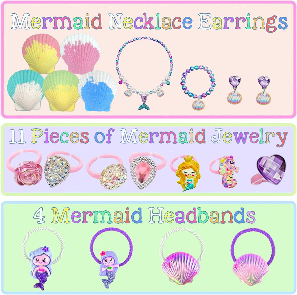 Kims Cosiart Mermaid Bath Bombs - 20-Pack with Surprise Jewelry for Kids