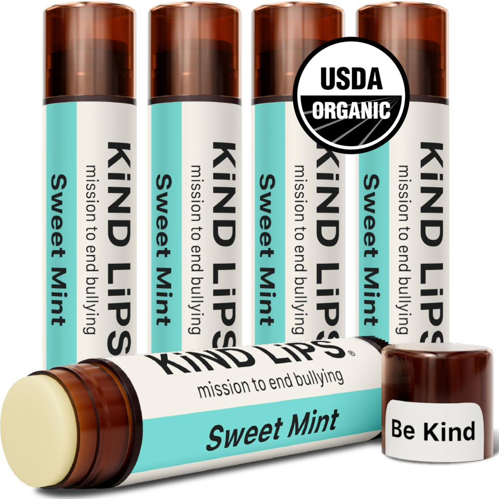 Kind Lips Sweet Mint Organic Lip Balm 5-Pack – Natural Moisturizing Lip Care