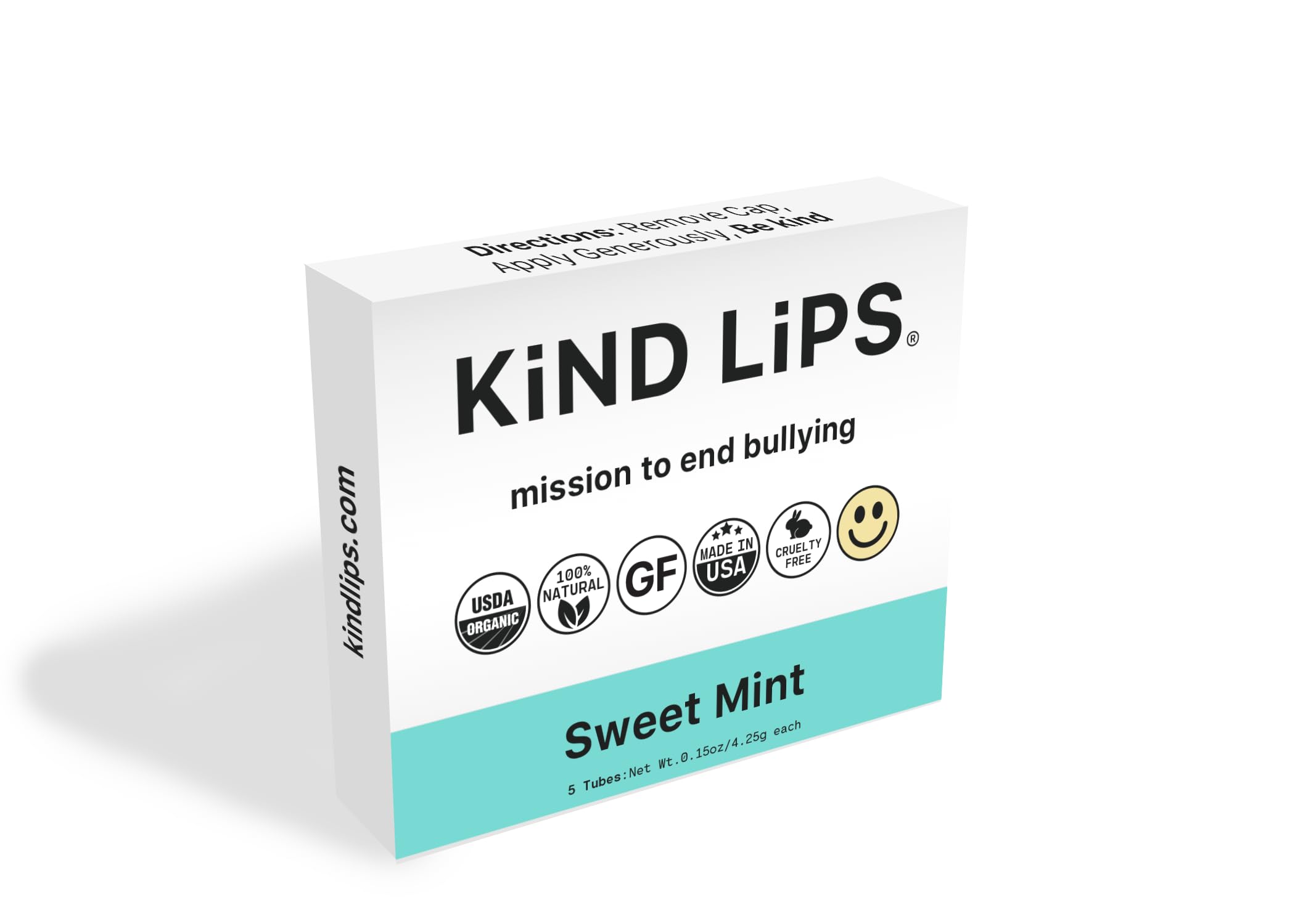 Kind Lips Sweet Mint Organic Lip Balm 5-Pack – Natural Moisturizing Lip Care
