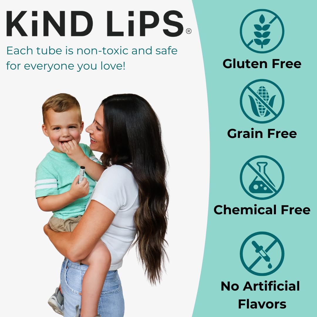 Kind Lips USDA Organic Lip Balm Unscented 3 Pack – 100% Natural, Moisturizing Lip Care