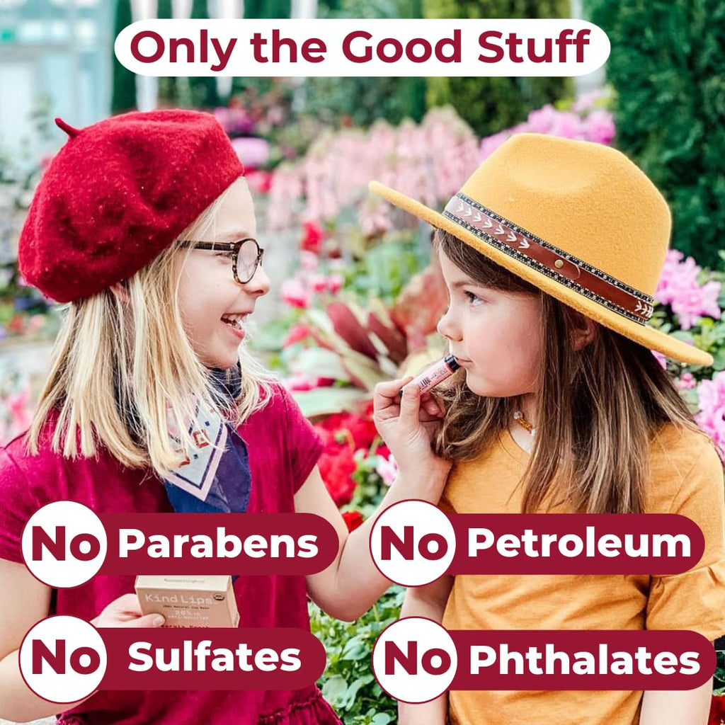 Kind Lips Organic Lip Balm Variety Pack – 3-Pack of Mint Mint, Vanilla Lemon, and Wild Cherry
