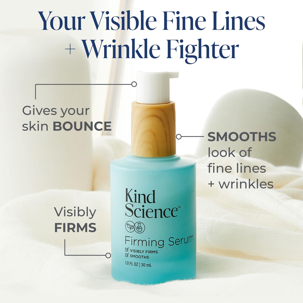 Kind Science Firming Serum – Bakuchiol & Peptides, Fragrance-Free, 1 fl oz