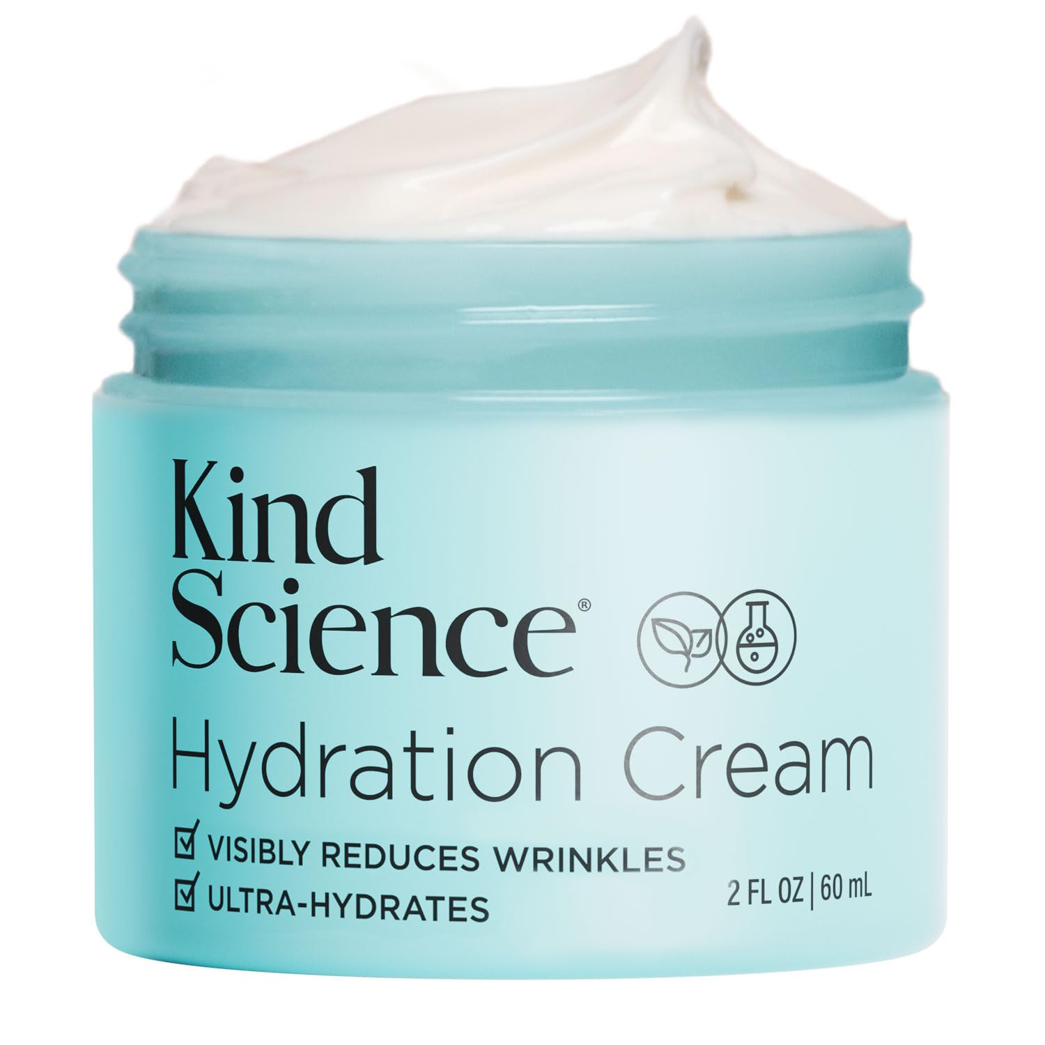 Kind Science Hydration Cream – Fragrance-Free Day & Night Moisturizer for Women, 2 oz
