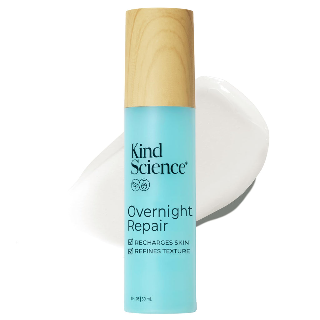 Kind Science Overnight Repair Night Moisturizer for Face – Fragrance-Free Niacinamide & Shea Butter