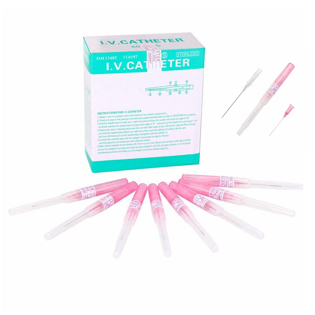 KingWei 20G Piercing Needles – 50Pcs IV Catheter Disposable Stainless Steel Hollow Needles