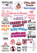 Kink Ink Breeder Temporary Tattoos – 29 Designs on A4 Sheet (Women & Men)