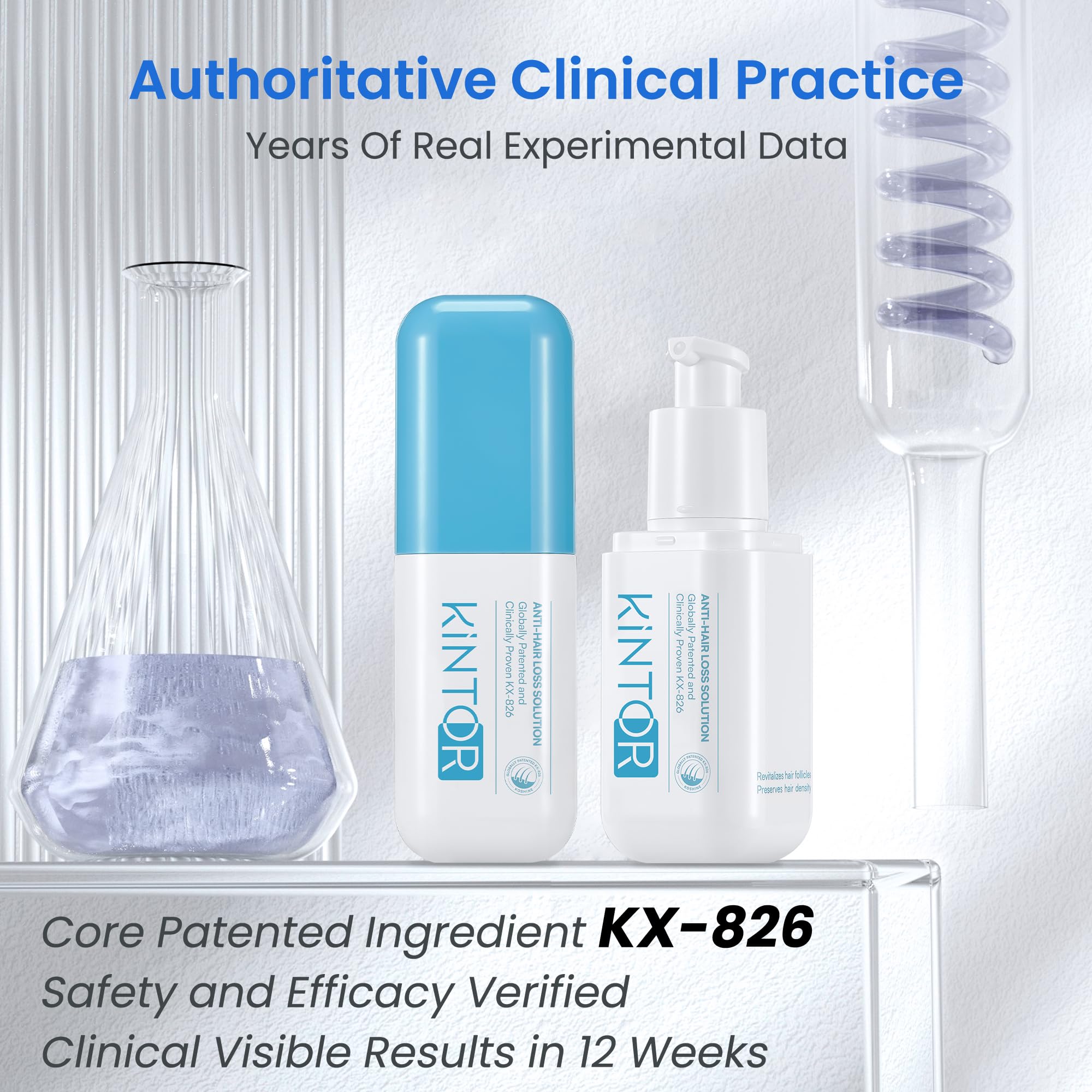 KINTOR 0.5% KX-826 Hair Growth Spray – DHT Blocker for Thicker Hair (60ml)