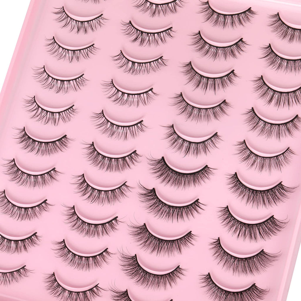 Kiromiro False Eyelashes – Natural Look, 4 Styles, Wispy 3D Lashes Pack