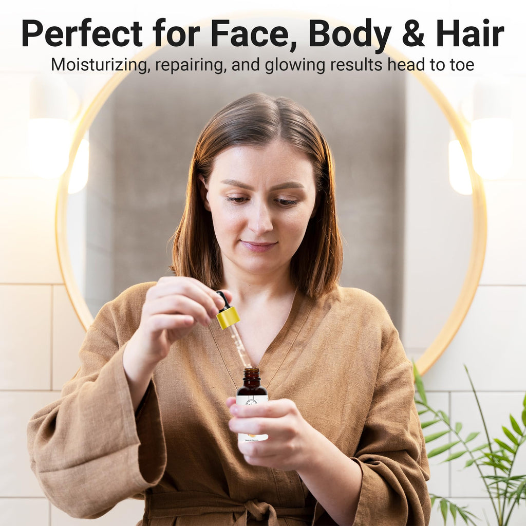 Kisii Premium Moroccan Prickly Pear Seed Oil – Cold-Pressed Organic Oil for Face & Hair Care | 1 fl oz