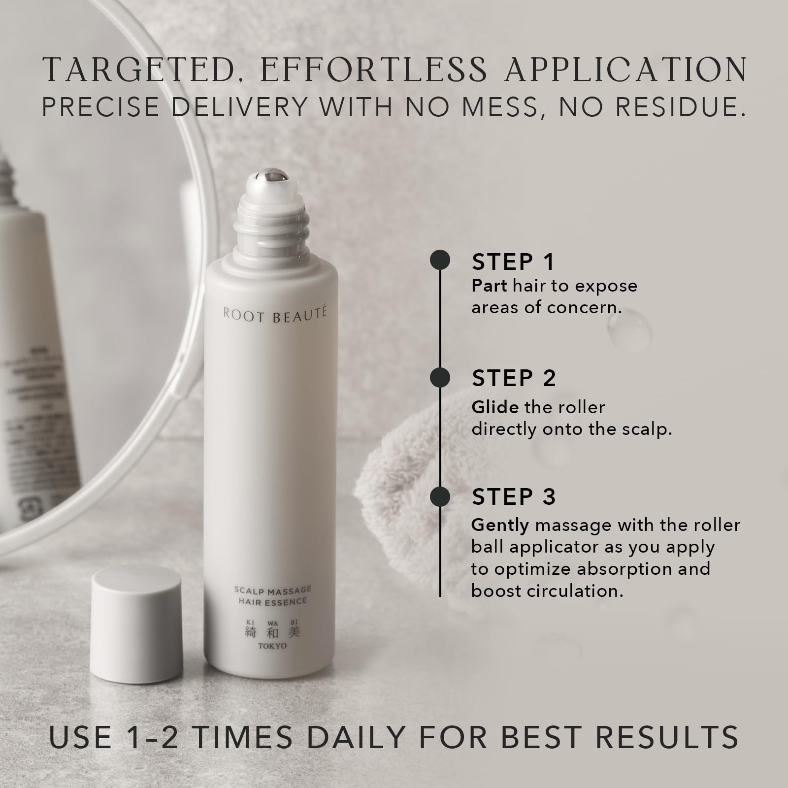 KIWABI Root Beaute Regrowth Serum – Lightweight, Fragrance-Free (2.1 oz)