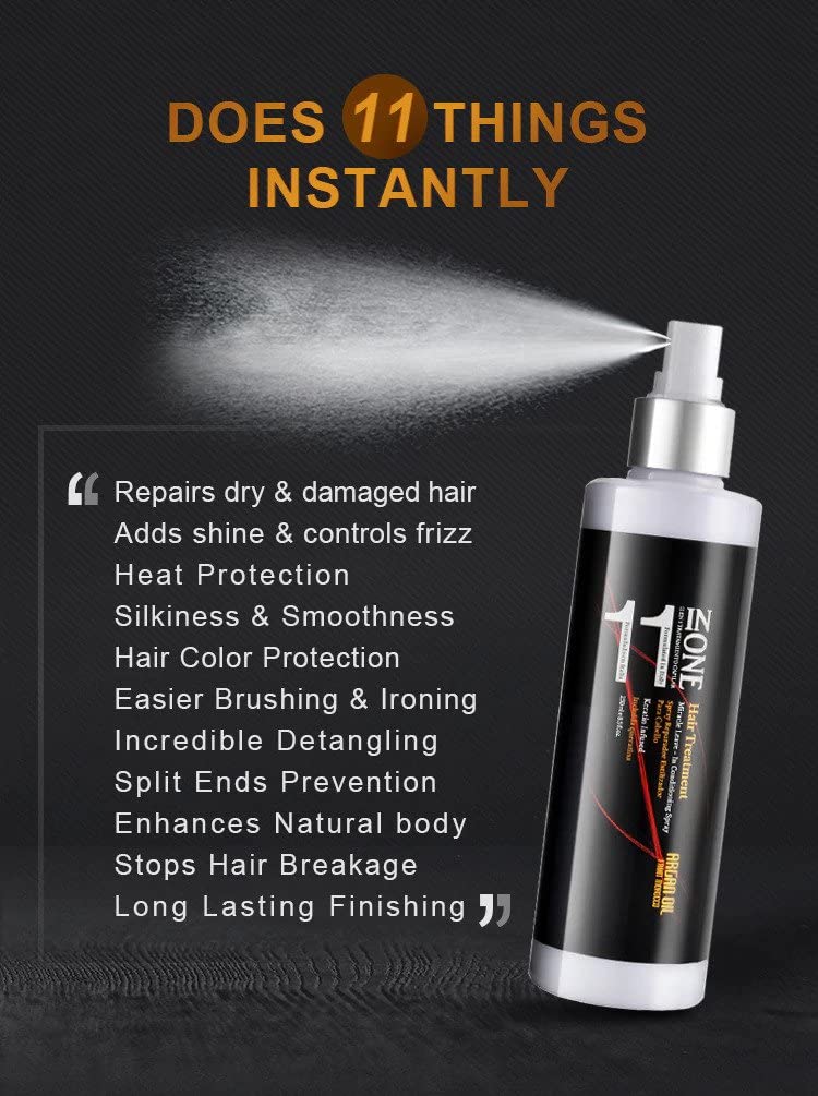 KizaiaCare 11-in-1 Leave-In Detangler Spray | Sulfate-Free, All Hair Types