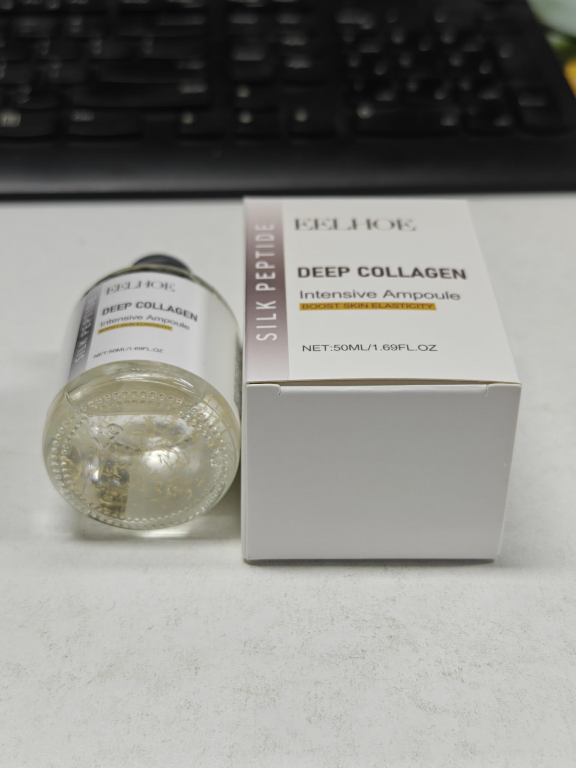 KKINYAS Deep Collagen Silk Peptide Serum – Korean Facial Essence for Firming & Hydration (50ml)