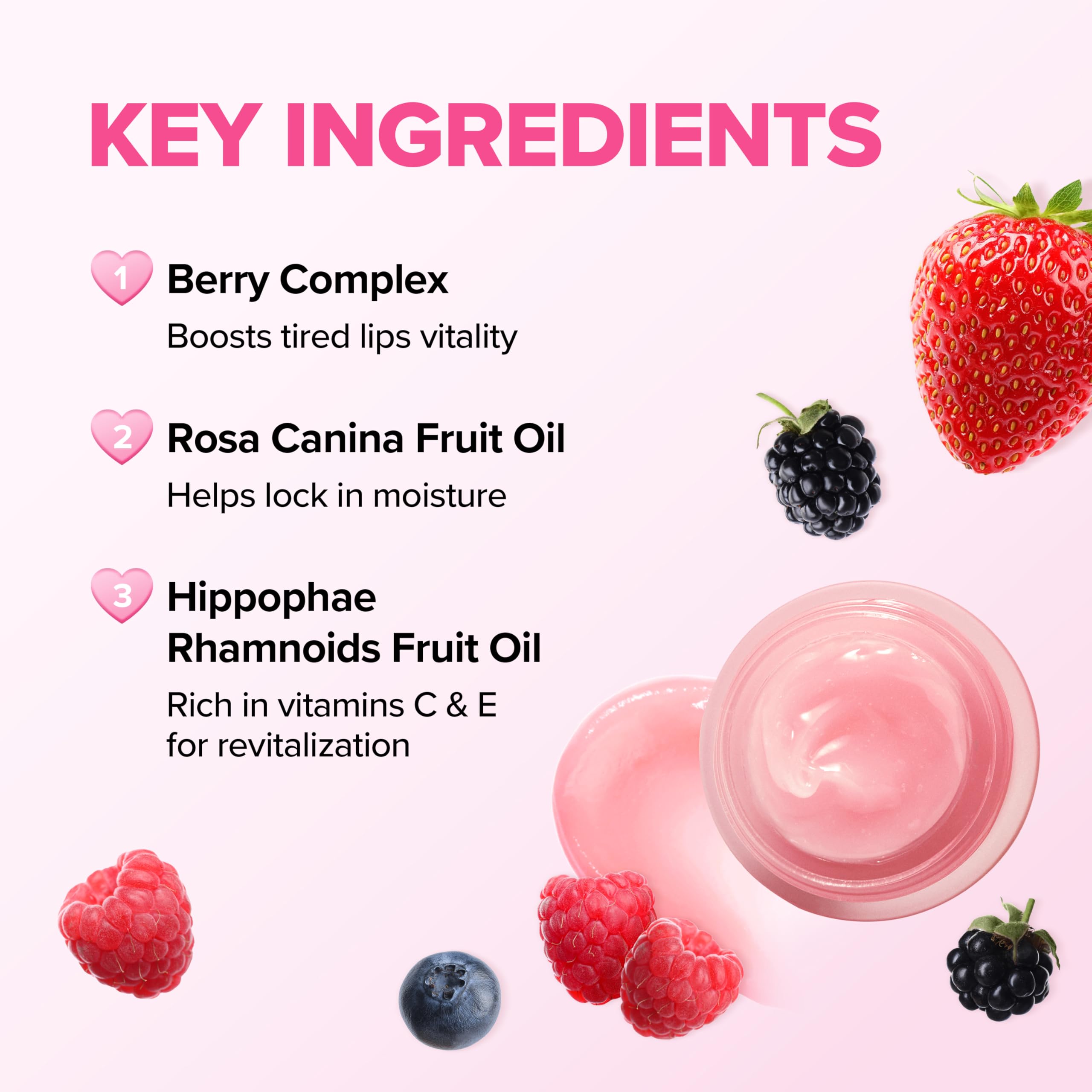 Klavuu Lip Mask Sleeping Pack (0.7oz) – Overnight Hydration, Berry Glow & Gentle Exfoliation