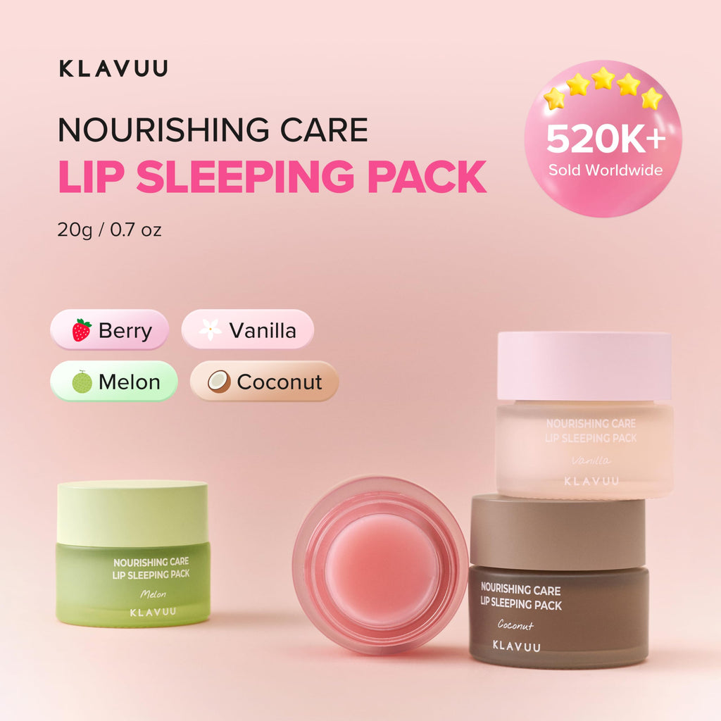 Klavuu Lip Mask Sleeping Pack (0.7oz) – Overnight Hydration, Berry Glow & Gentle Exfoliation