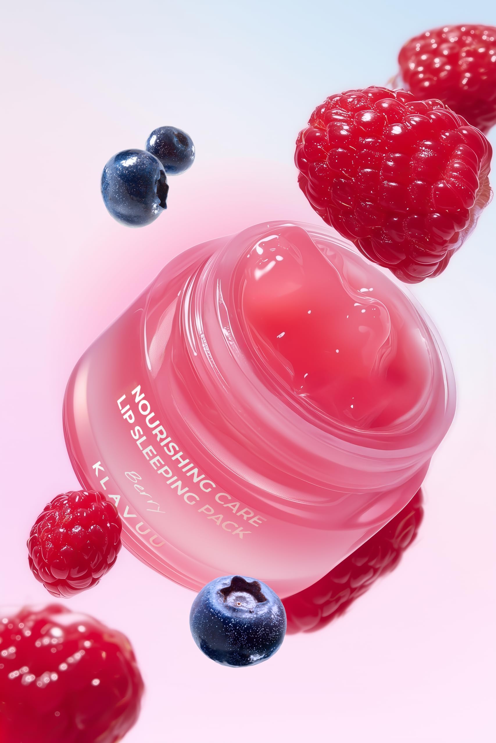 Klavuu Lip Mask Sleeping Pack (0.7oz) – Overnight Hydration, Berry Glow & Gentle Exfoliation