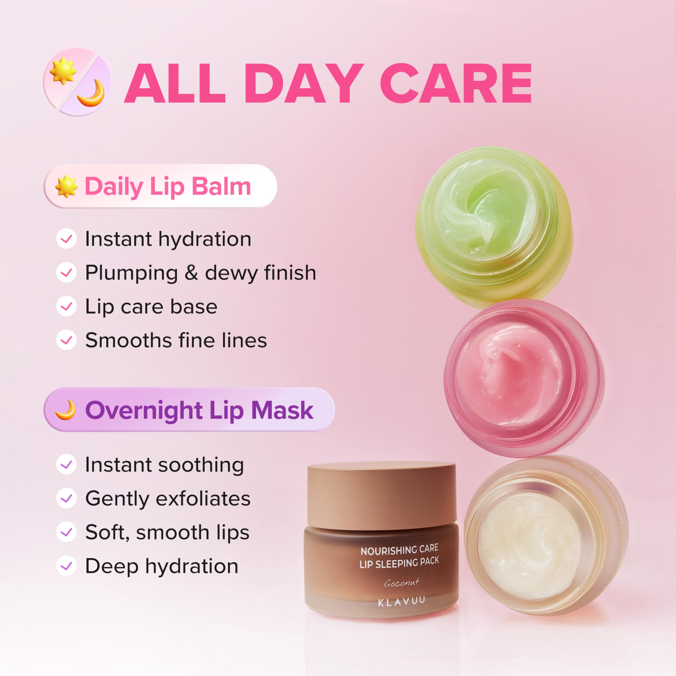 Klavuu Lip Mask Sleeping Pack (0.7oz) – Overnight Hydration, Berry Glow & Gentle Exfoliation