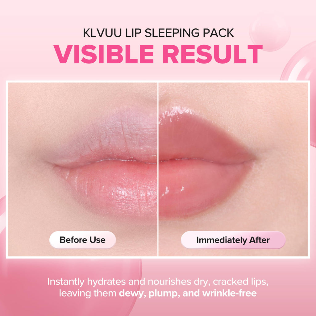 Klavuu Lip Mask Sleeping Pack (0.7oz) – Overnight Hydration, Berry Glow & Gentle Exfoliation