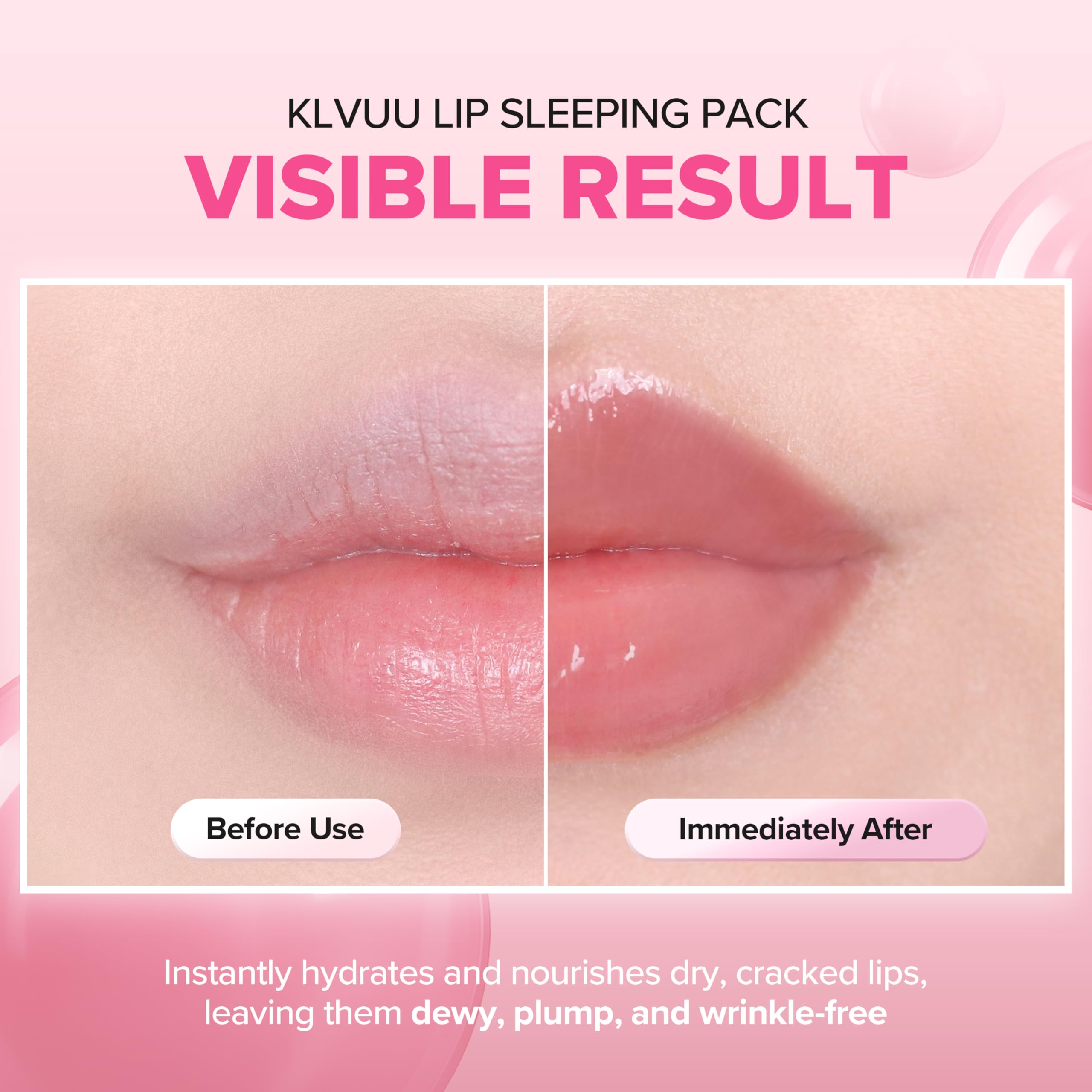 Klavuu Lip Mask Sleeping Pack (0.7oz) – Overnight Hydration, Berry Glow & Gentle Exfoliation