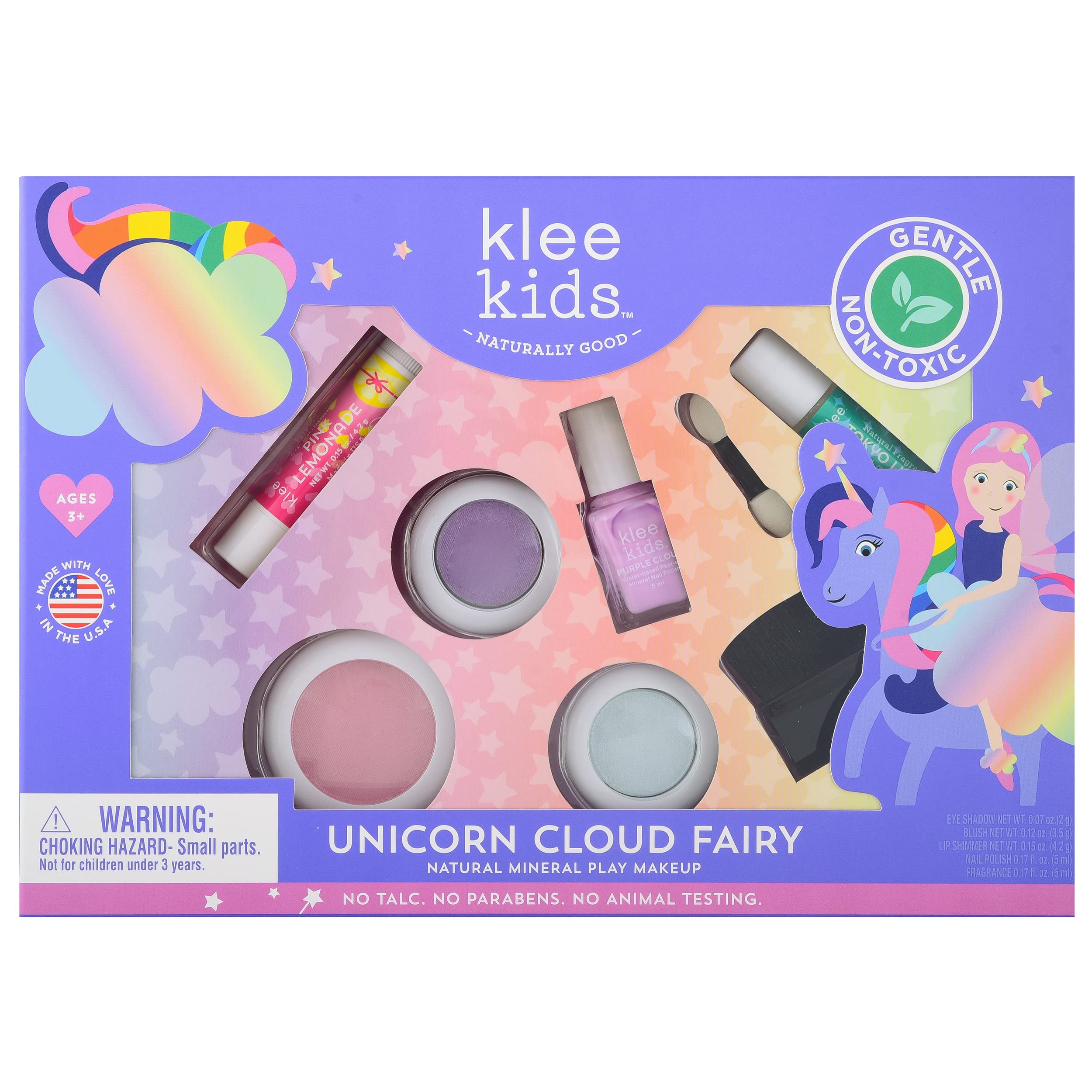 Klee Naturals LunaStar Kids Deluxe Play Makeup Kit — Gentle, Non-Toxic, Made in USA