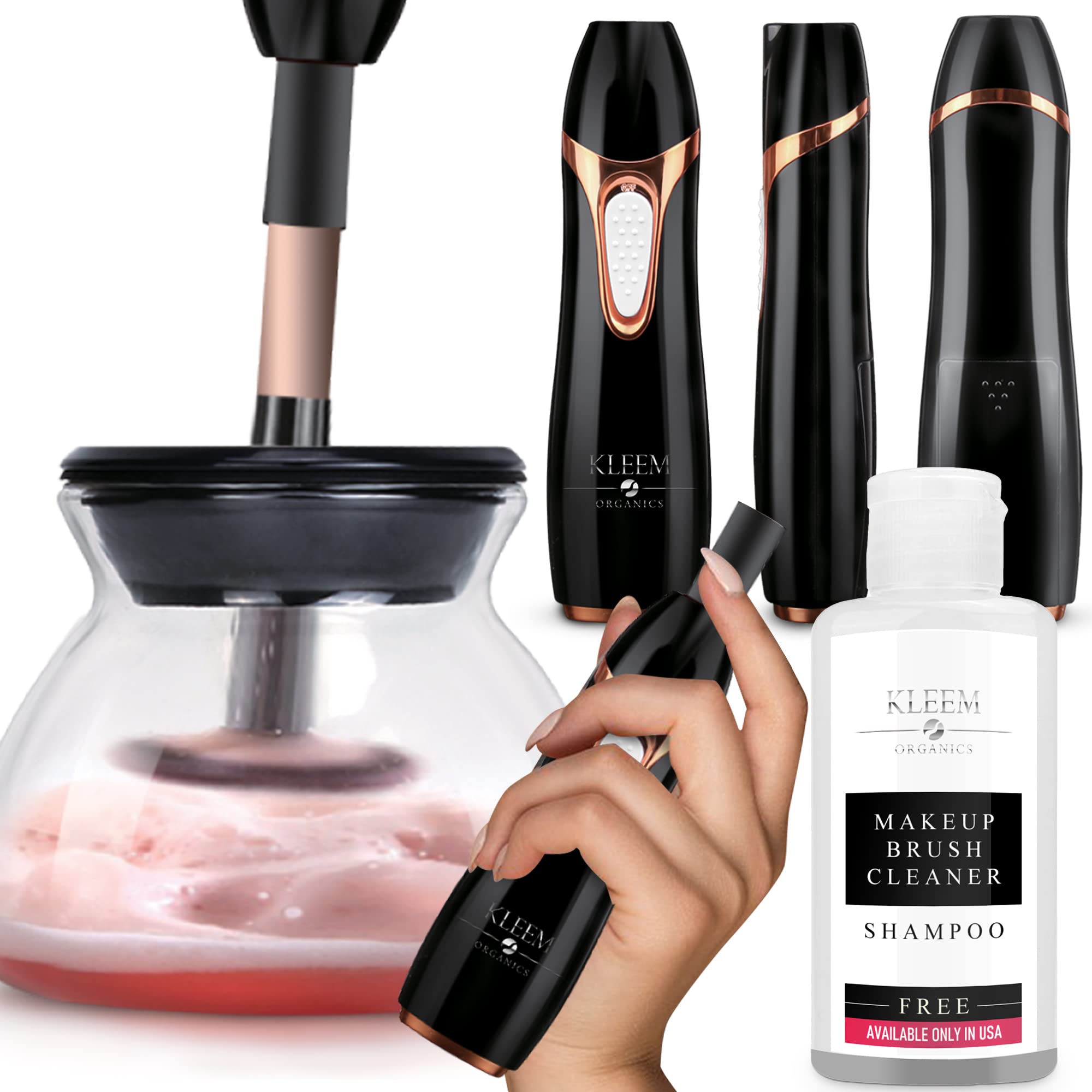 Kleem Electric Makeup Brush Cleaner Machine – Automatic Washer & Dryer, USA Made