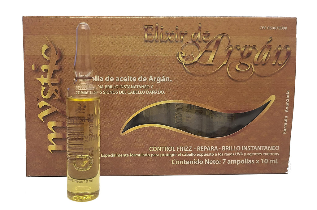Kleravitex Mystic Argan Oil Ampoule – Strengthen, Hydrate, Repair, Anti-Frizz, Detangle (Pack of 7, 2.37 fl oz)