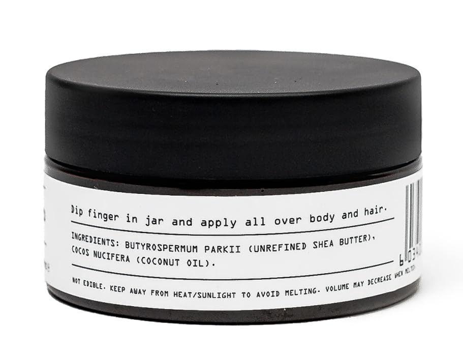 KM KAEME Unscented African Shea Butter | Fragrance-Free Skin & Hair Moisturizer 3.4oz