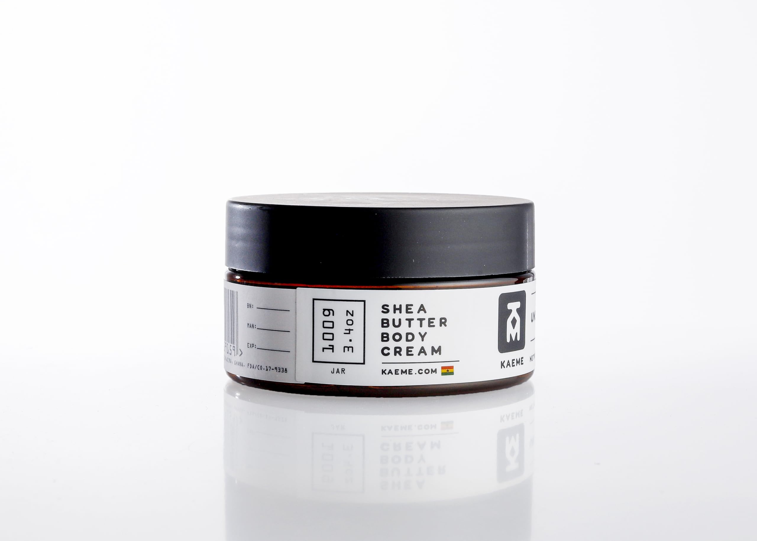 KM KAEME Unscented African Shea Butter | Fragrance-Free Skin & Hair Moisturizer 3.4oz