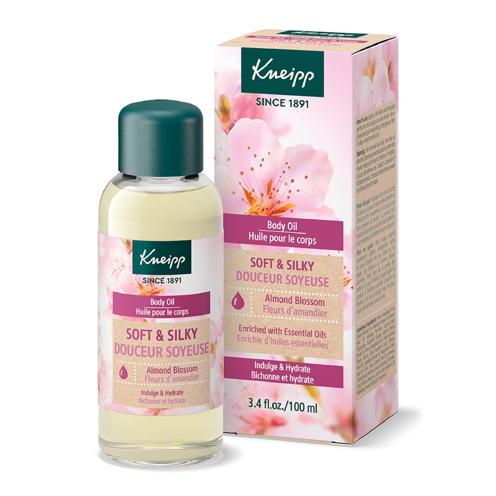 Kneipp Body Oil Soft Skin Almond Blossom – 3.38 fl oz | Quick-Absorbing Hydration