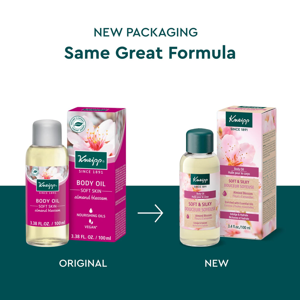Kneipp Body Oil Soft Skin Almond Blossom – 3.38 fl oz | Quick-Absorbing Hydration